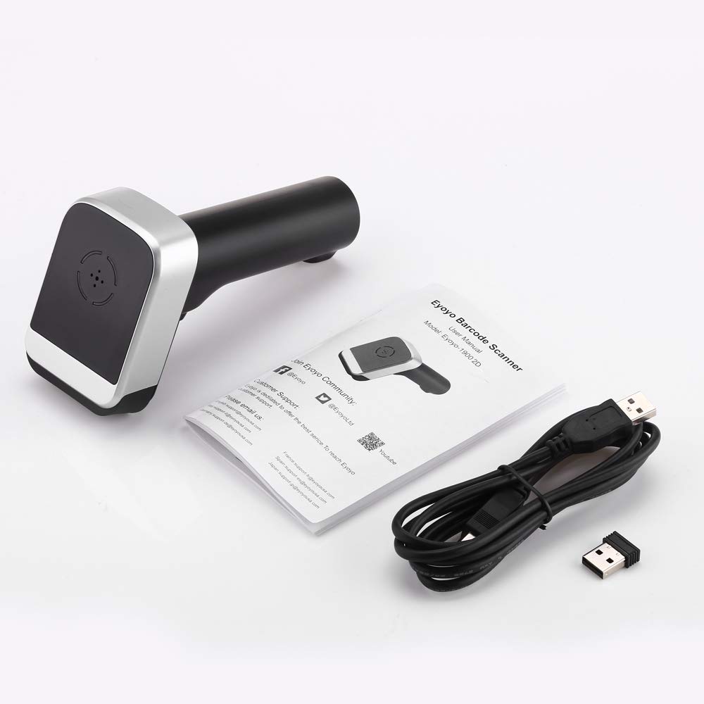 Scanner Codici A Barre Eyoyo - Desktop USB, 2D/QR, Scansione Schermo, Auto-Sensing, Per PC E POS